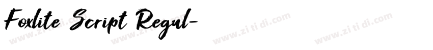 Foxlite Script Regul字体转换 Foxlite Script Regul字体转换